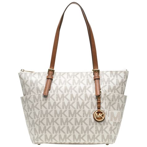 Michael Kors White Satchel Leather Handbag 